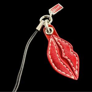 Coach Vibrant Red Lip Charm